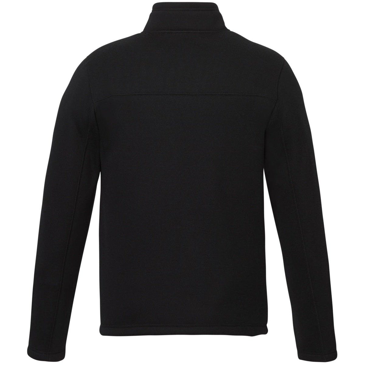 Darnell Eco Knit Full Zip Sweater for Men Embroidery - Black - Back
