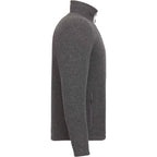 Darnell Eco Knit Full Zip Sweater for Men Embroidery - Heather Dark Charcoal - Right Side