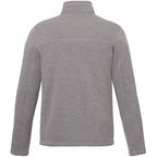 Darnell Eco Knit Full Zip Sweater for Men Embroidery - Medium Heather Grey - Back