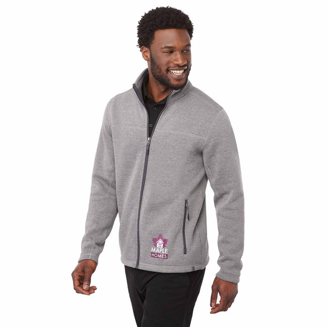 Darnell Eco Knit Full Zip Sweater for Men Embroidery