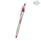 Dart Pen, Custom Printed - Silver with Fuchsia - Silk Screen