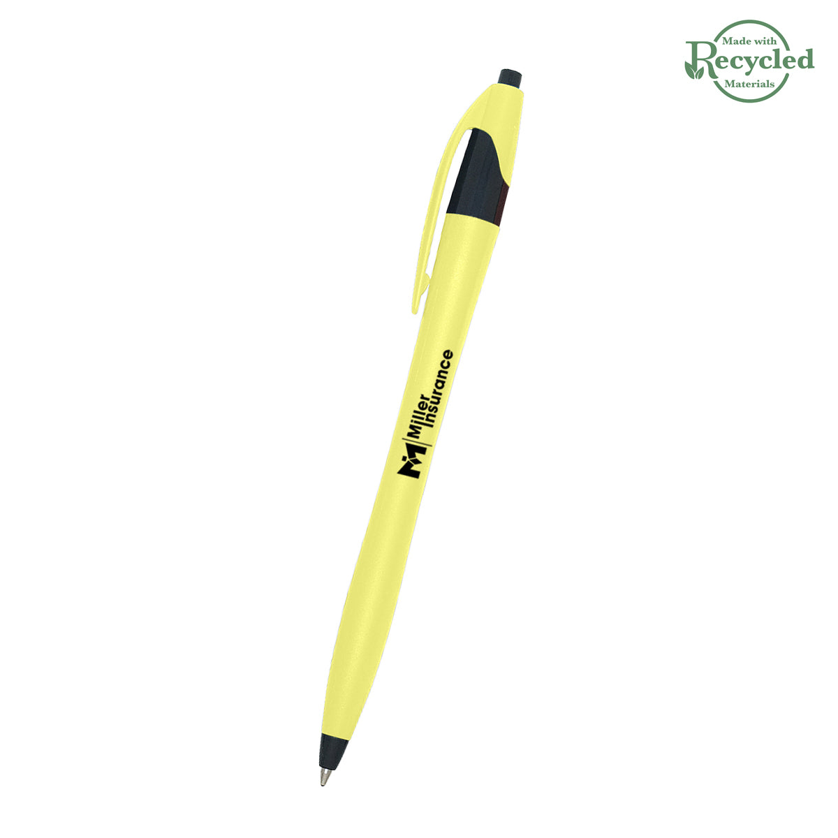 Dart Pen, Custom Printed - Yellow - Silk Screen