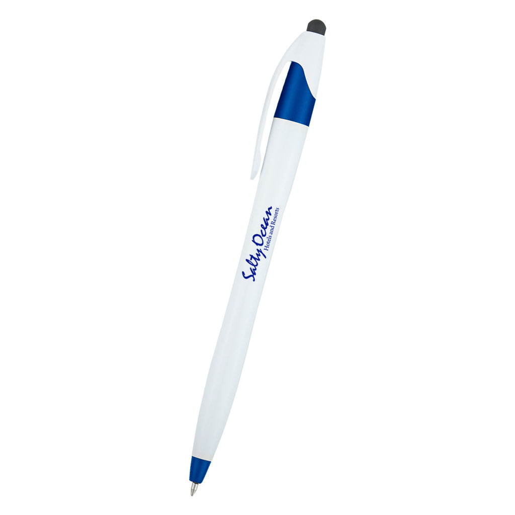 Dart Pen with Stylus - Blue - Silk Screen