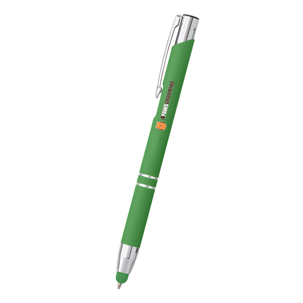 Dash Pen with Stylus Full Color - Green - Full Color
