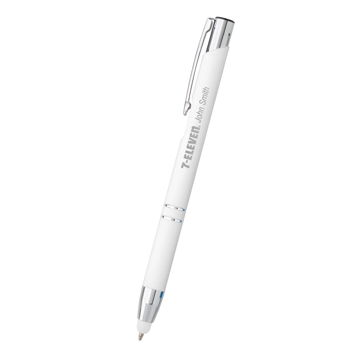 Dash Pen with Stylus Full Color - White - Laser Engraving