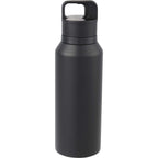 Dawson Insulated Bottle with Trigger Lid, 18 oz Full Color - Black - Back