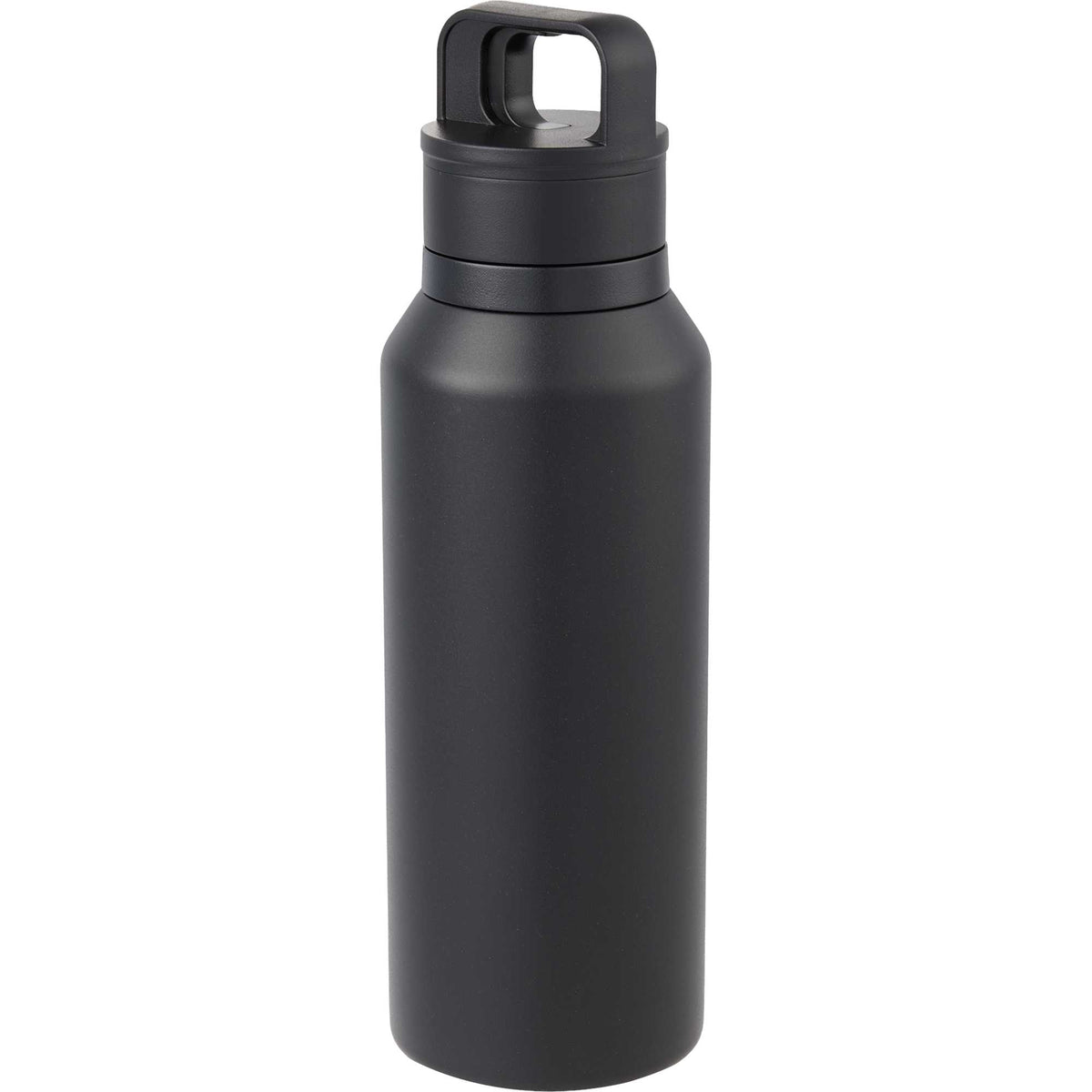 Dawson Insulated Bottle with Trigger Lid, 18 oz Full Color - Black - Left Angle