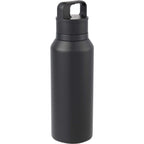 Dawson Insulated Bottle with Trigger Lid, 18 oz Full Color - Black - Right Angle