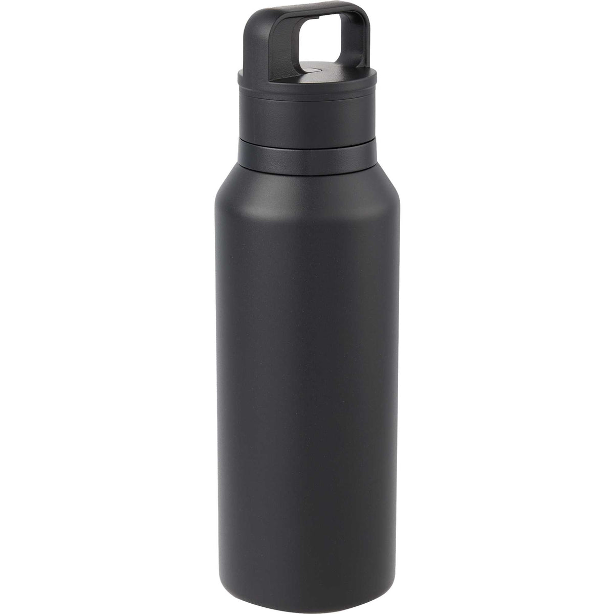 Dawson Insulated Bottle with Trigger Lid, 18 oz Full Color - Black - Right Angle