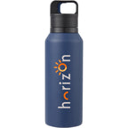 Dawson Insulated Bottle with Trigger Lid, 18 oz Full Color - Navy - Front