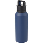 Dawson Insulated Bottle with Trigger Lid, 18 oz Full Color - Navy - Left Angle