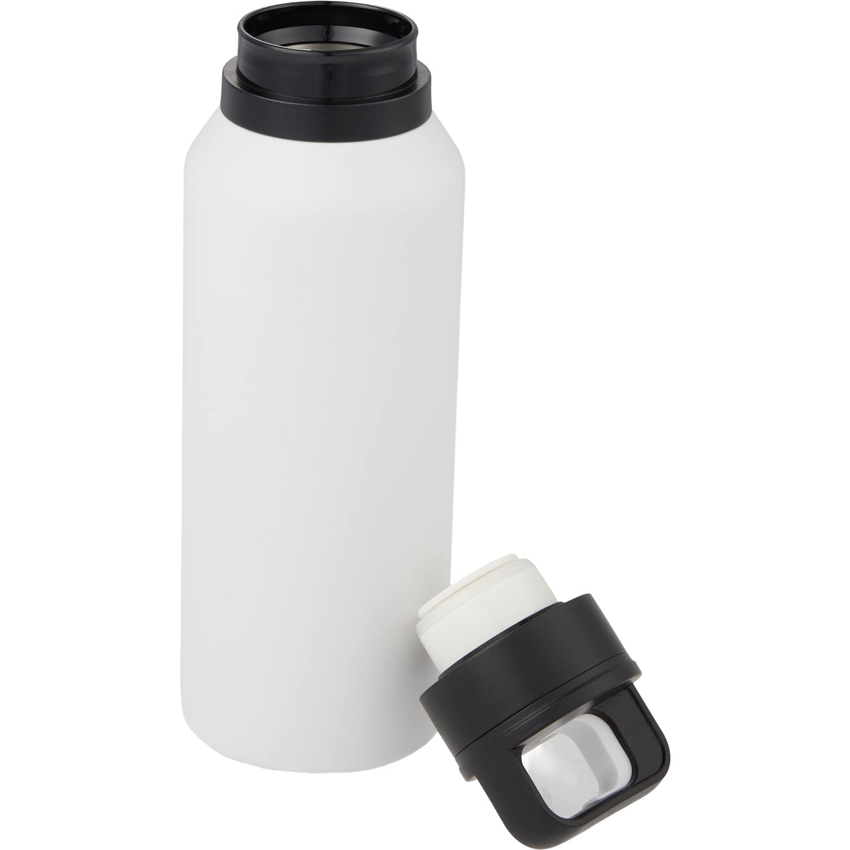 Dawson Insulated Bottle with Trigger Lid, 18 oz Full Color - White - Detail