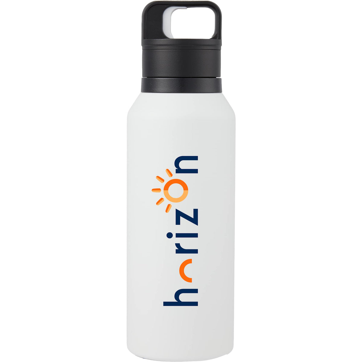 Dawson Insulated Bottle with Trigger Lid, 18 oz Full Color - White - Front