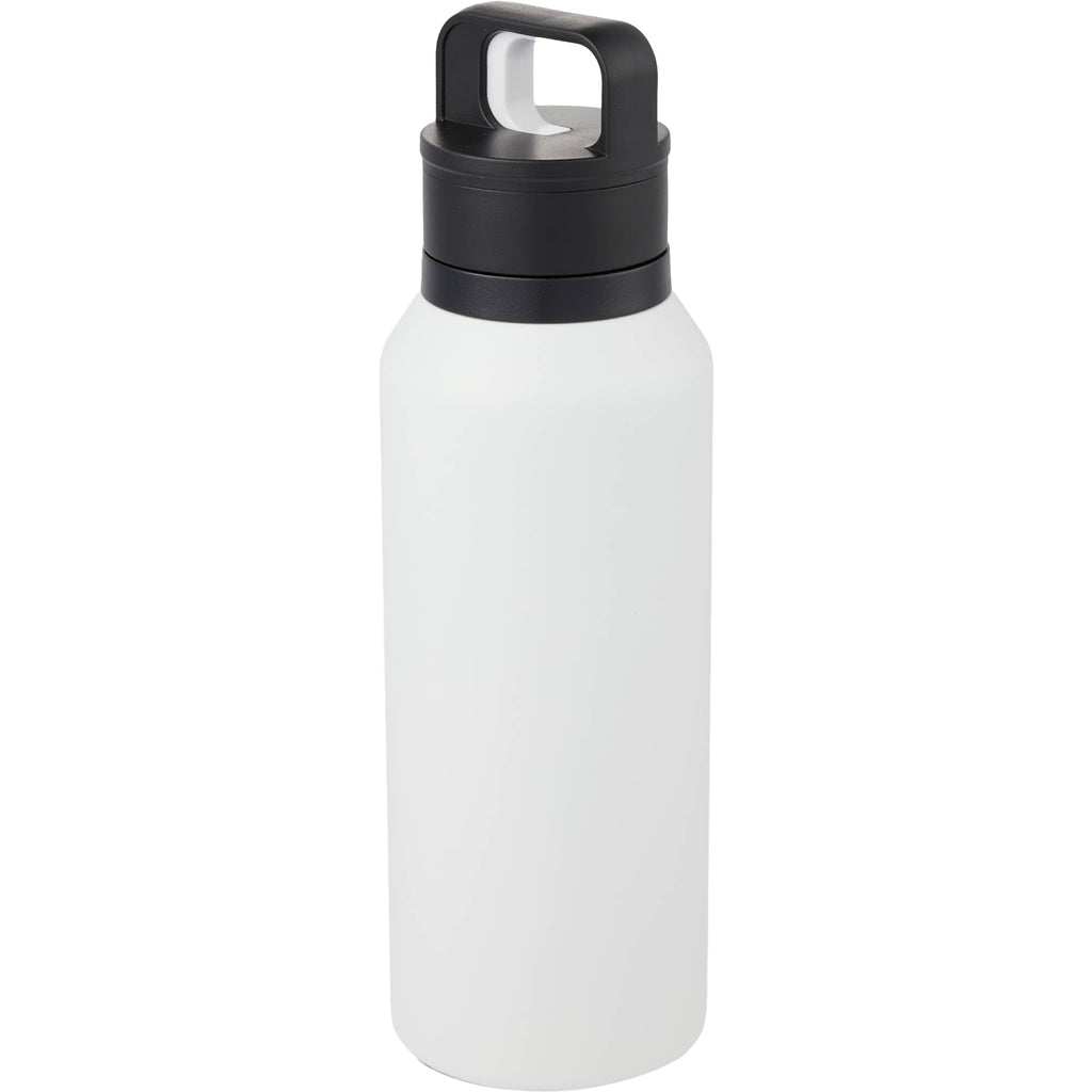 Dawson Insulated Bottle with Trigger Lid, 18 oz Full Color - White - Left Angle