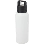 Dawson Insulated Bottle with Trigger Lid, 18 oz Full Color - White - Left Angle