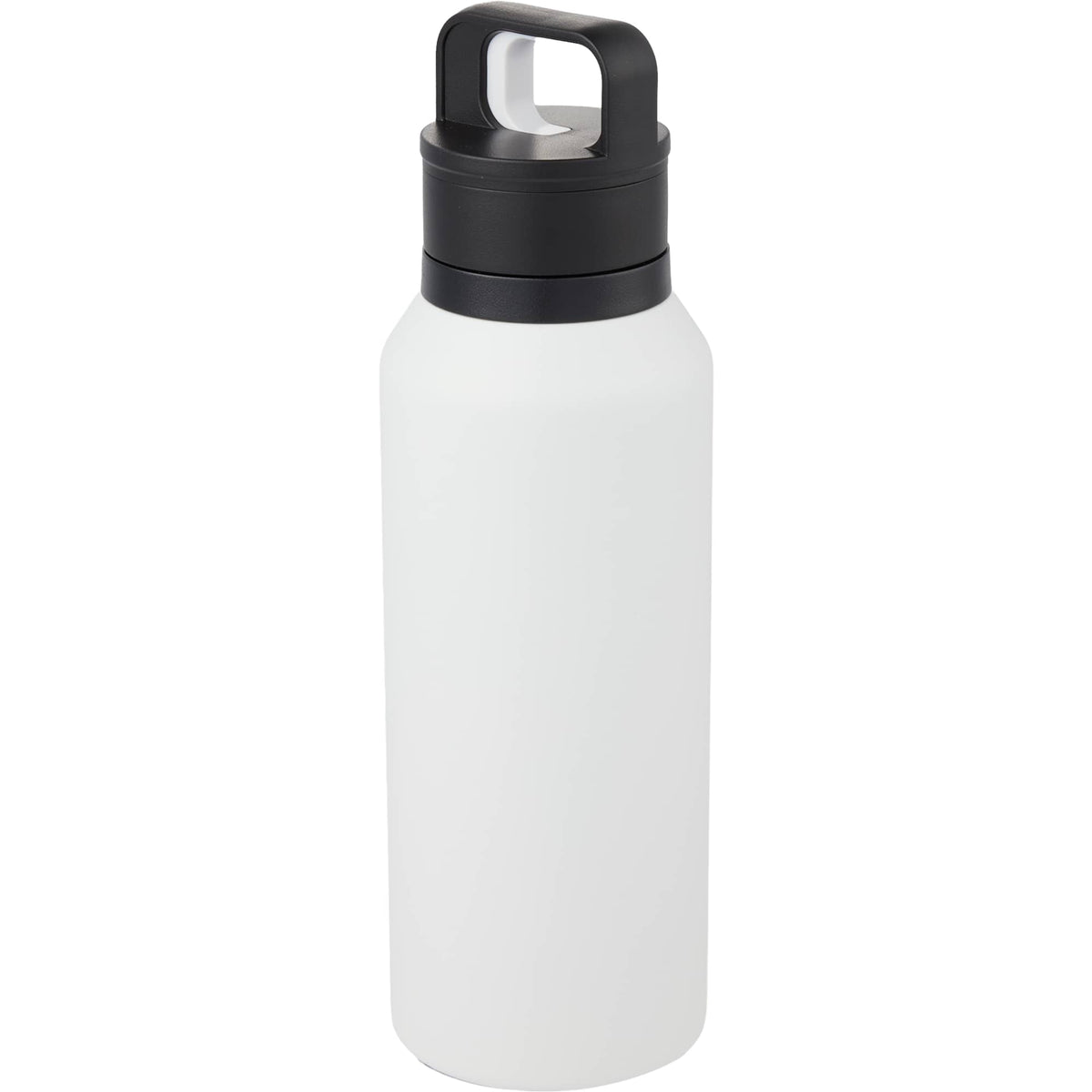 Dawson Insulated Bottle with Trigger Lid, 18 oz Full Color - White - Left Angle