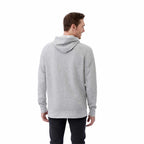 Dayton Classic Fleece Hoodie, Unisex Embroidery - Heather Grey Secondary - Back On Model