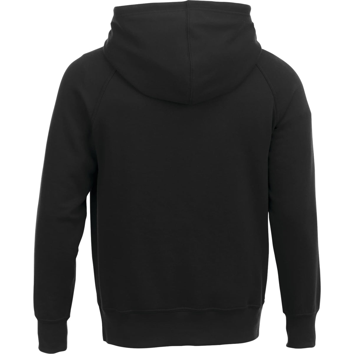 Dayton Crossover Neck Fleece Hoodie for Men Transfer - Black - Back Flat