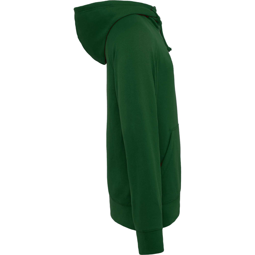 Dayton Crossover Neck Fleece Hoodie for Men Transfer - Forest Green - Right Side