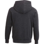 Dayton Crossover Neck Fleece Hoodie for Men Transfer - Heather Dark Charcoal - Back Flat