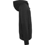 Dayton Crossover Neck Fleece Hoodie for Men Transfer - Heather Dark Charcoal - Right Side