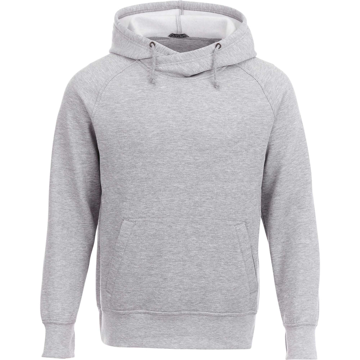 Dayton Crossover Neck Fleece Hoodie for Men Transfer - Heather Grey Secondary - Flat