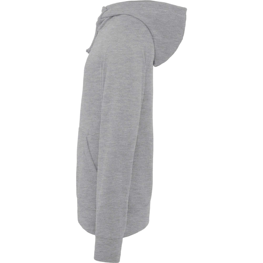 Dayton Crossover Neck Fleece Hoodie for Men Transfer - Heather Grey Secondary - Left Side