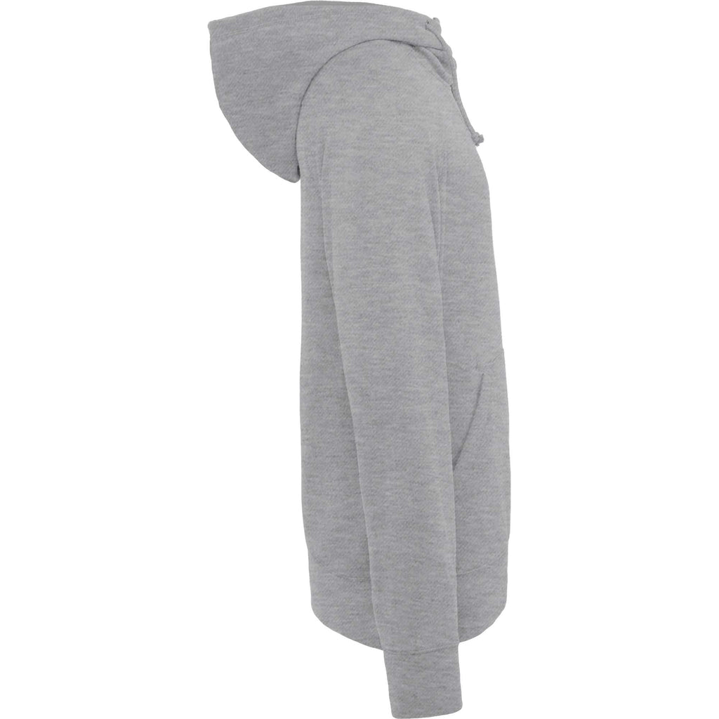 Dayton Crossover Neck Fleece Hoodie for Men Transfer - Heather Grey Secondary - Right Side