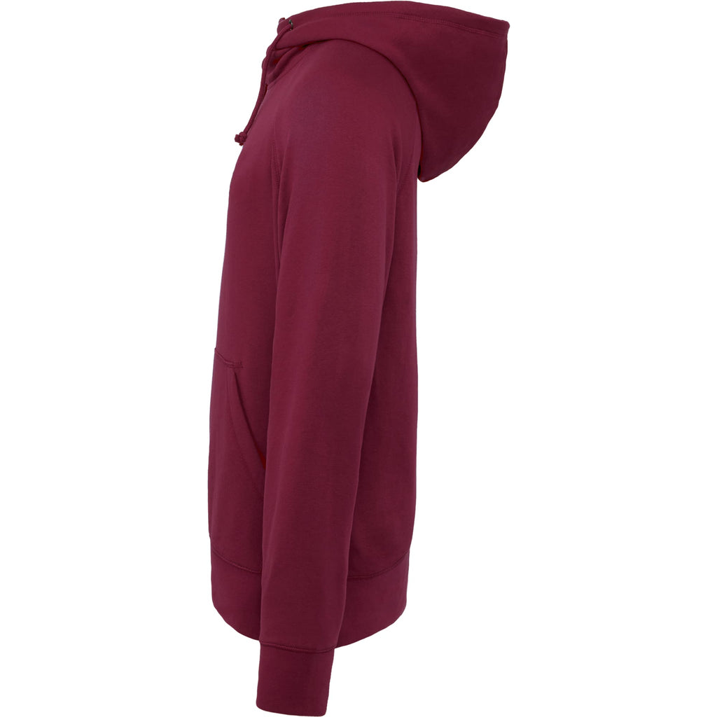 Dayton Crossover Neck Fleece Hoodie for Men Transfer - Maroon - Left Side