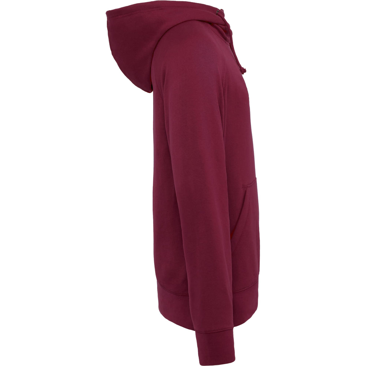 Dayton Crossover Neck Fleece Hoodie for Men Transfer - Maroon - Right Side