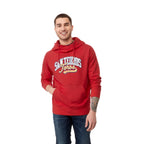 Dayton Crossover Neck Fleece Hoodie for Men Transfer - Team Red - Front On Model