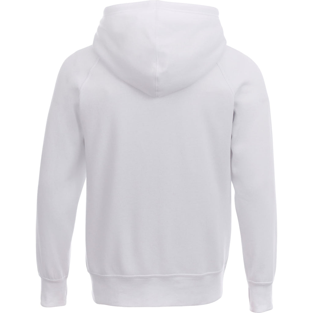 Dayton Crossover Neck Fleece Hoodie for Men Transfer - White - Back Flat