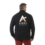 Dayton Fleece Half Zip Pullover for Men Embroidery - Black - Back On Model