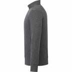 Dayton Fleece Half Zip Pullover for Men Embroidery - Heather Dark Charcoal - Left Side
