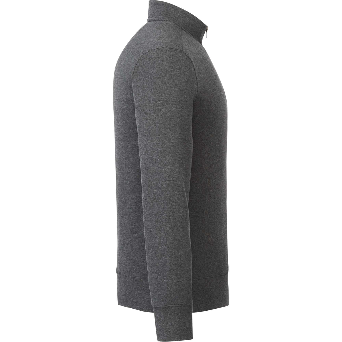 Dayton Fleece Half Zip Pullover for Men Embroidery - Heather Dark Charcoal - Right Side
