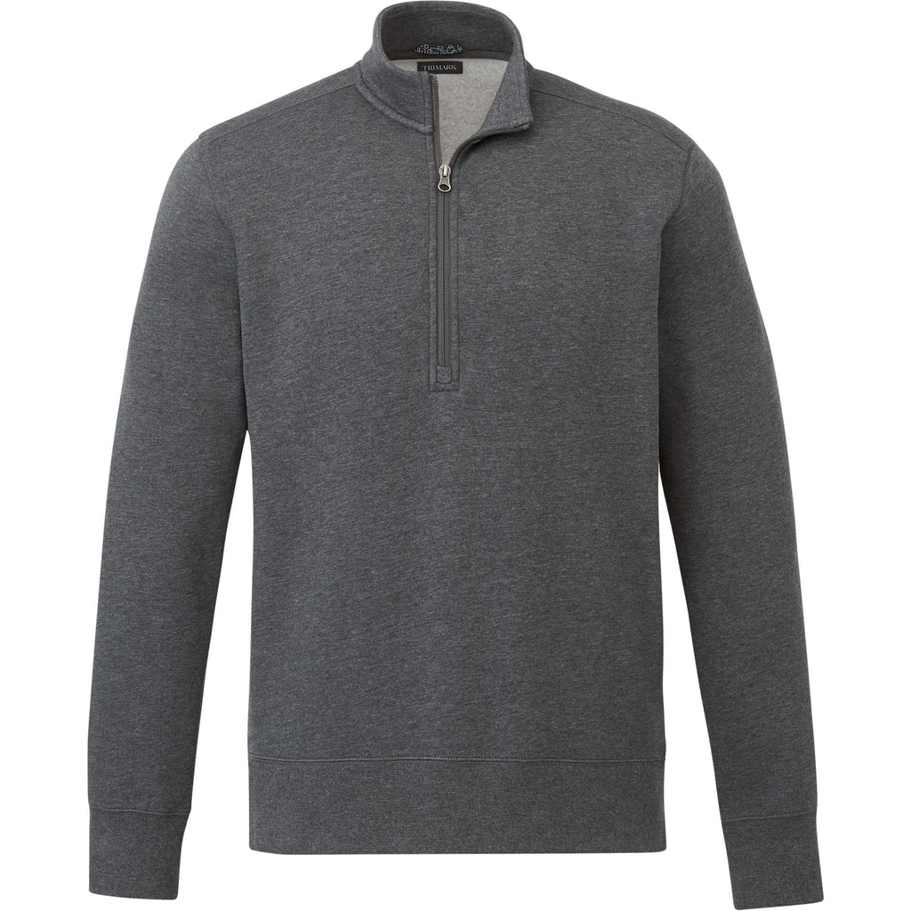 Dayton Fleece Half Zip Pullover for Men Transfer - Heather Dark Charcoal - Front