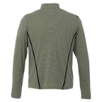 Dege Eco Knit Half Zip with Convertible Collar for Men Embroidery - Loden Heather/Black - Back Flat