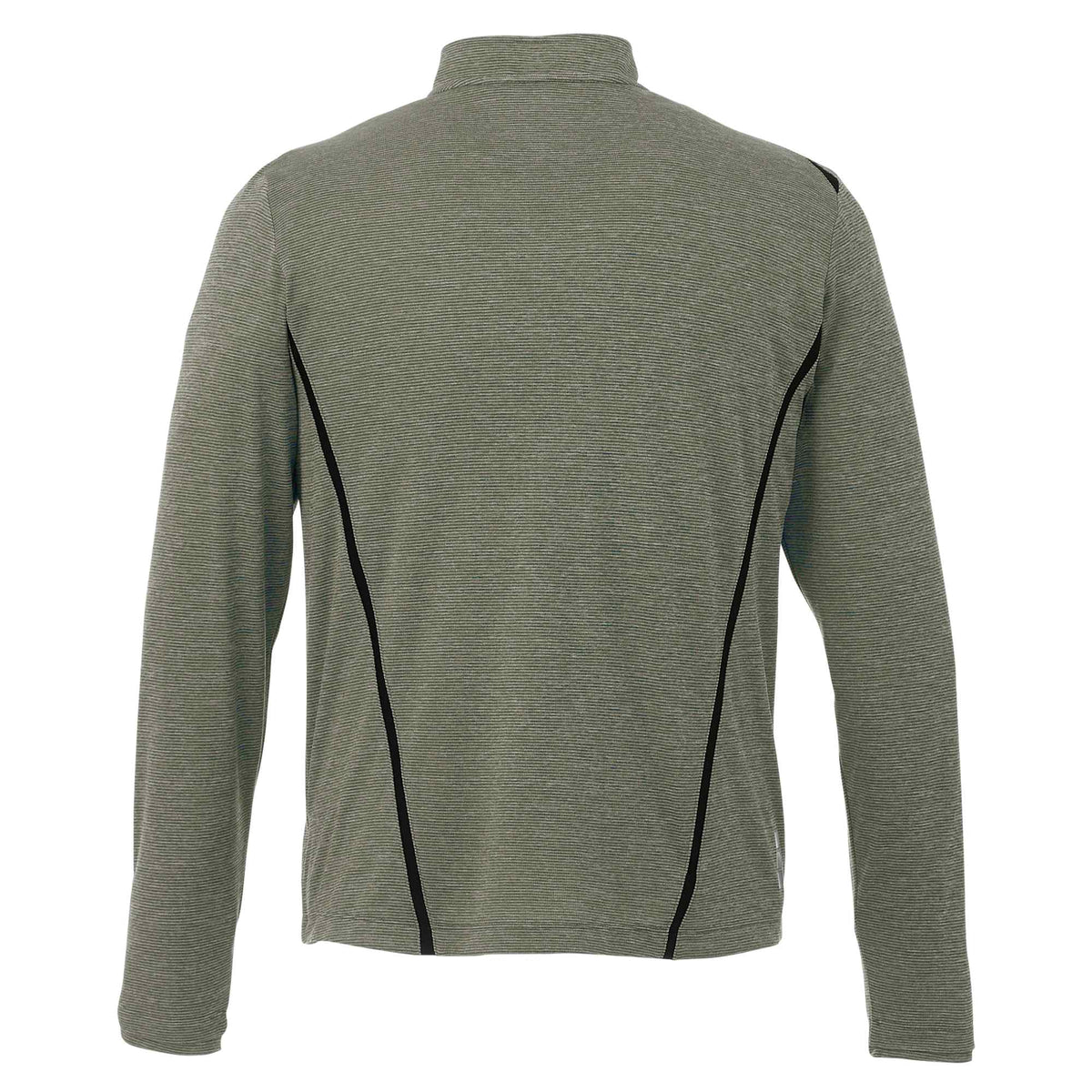Dege Eco Knit Half Zip with Convertible Collar for Men Transfer - Loden Heather/Black - Back Flat