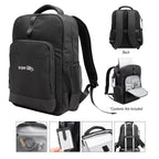 Deluxe Executive Active Laptop Backpack in Recycled PET Embroidery - Silk Screen