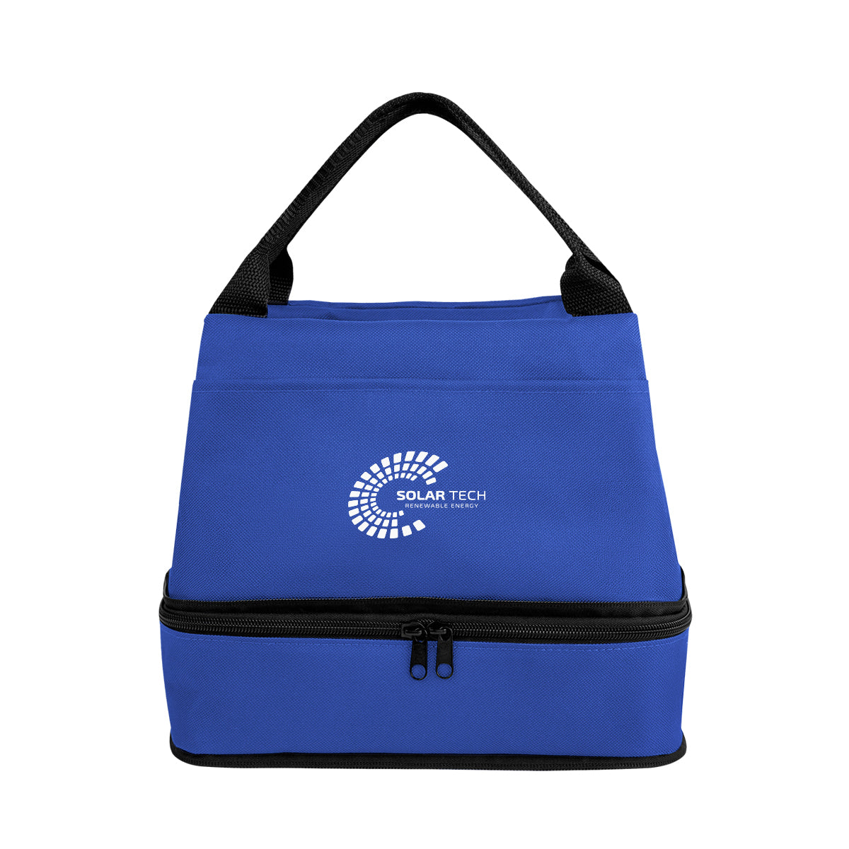 Denson Expandable Dual Compartment Cooler Bag - Black - Silk Screen