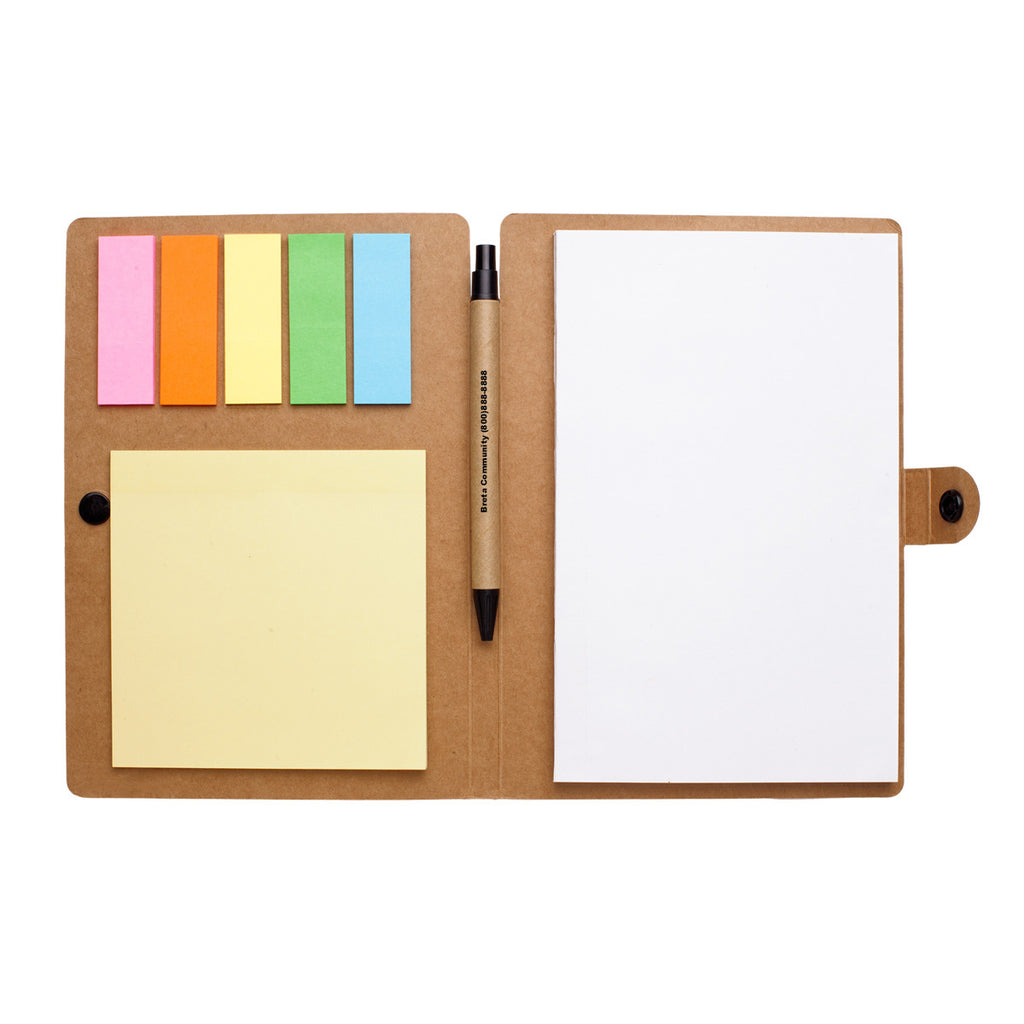 Desk Essentials Set with a Large Snap Notebook - Natural - Optional_Padprint