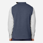 Devon & Jones Men's New Classics® Charleston Hybrid Vest Full Color - Navy Melange/ Navy - On Model Back