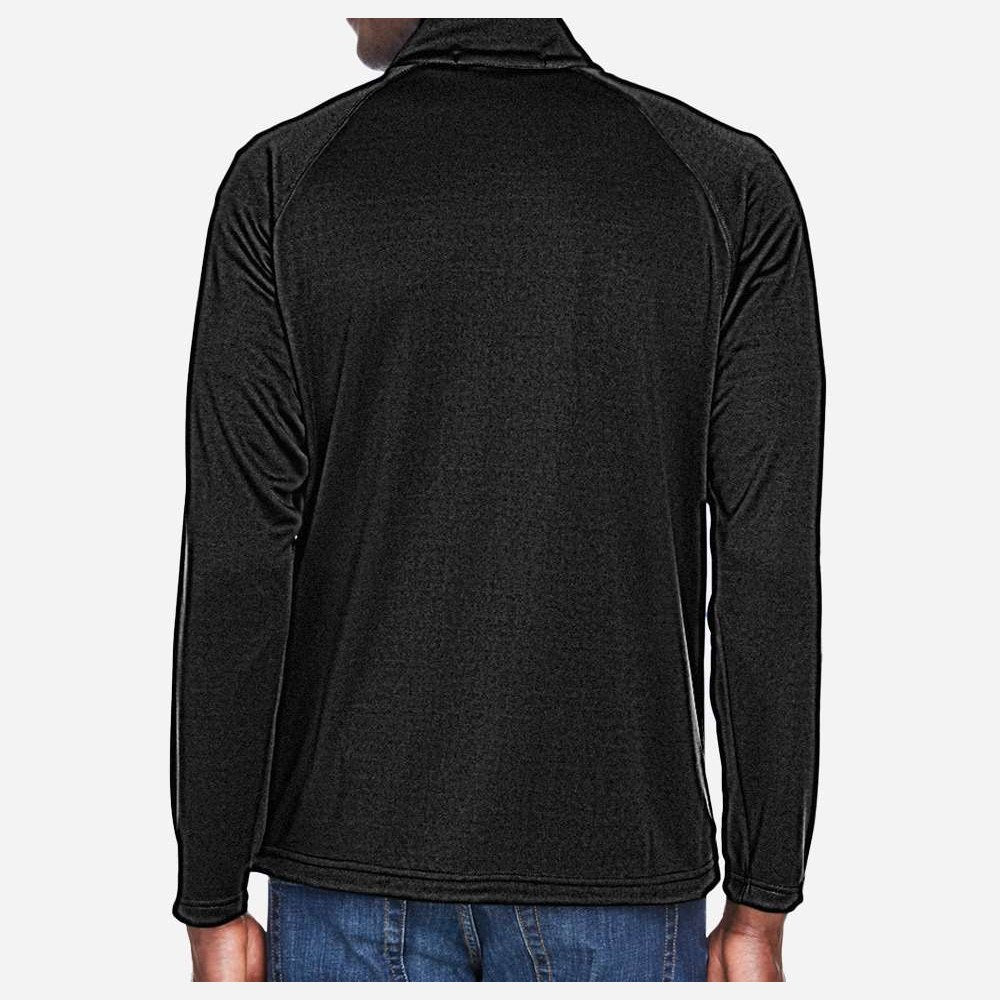Devon & Jones Men's Stretch Tech-Shell® Compass Full-Zip Jacket Full Color - Black - On Model Back