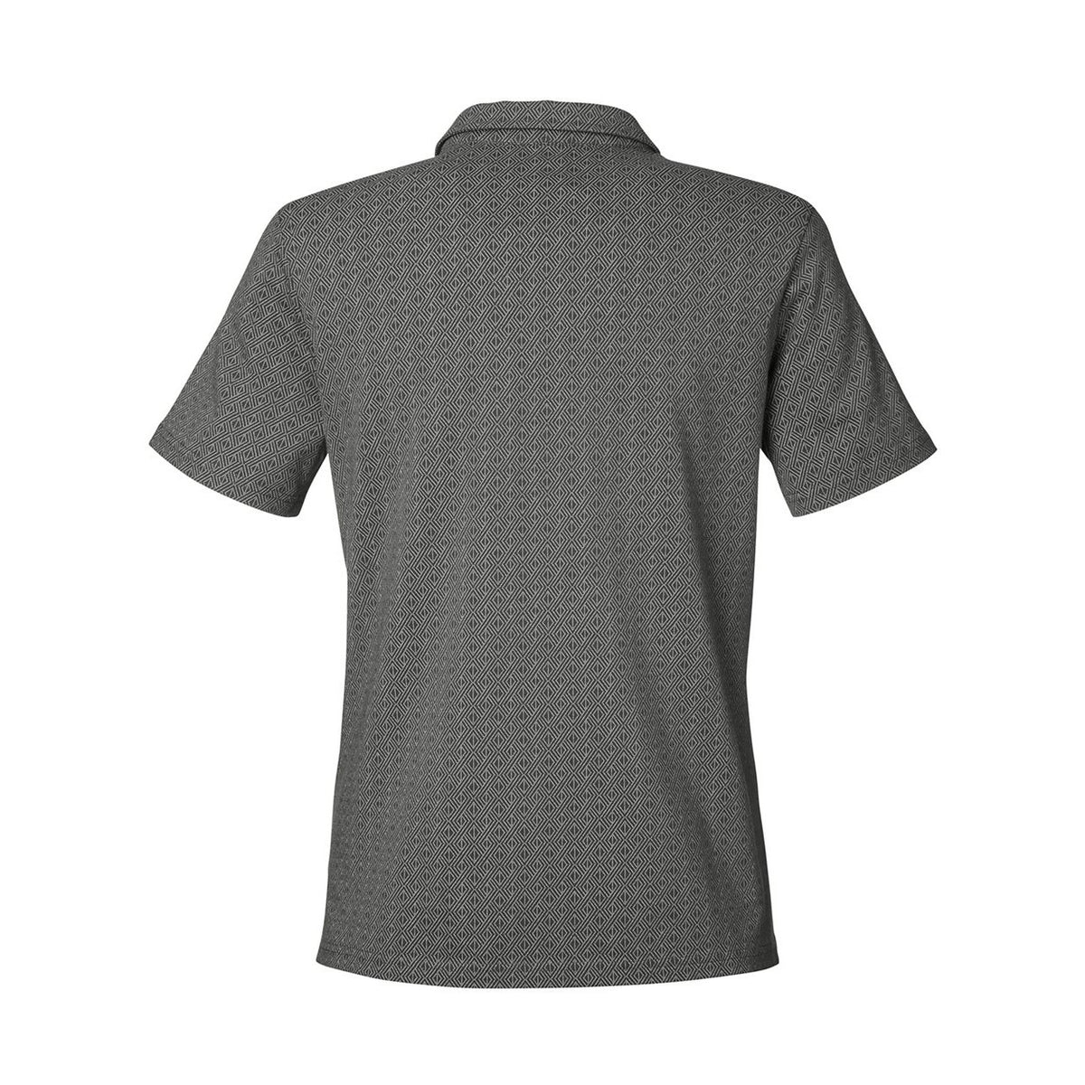 Devon & Jones Women's CrownLux Performance® Geo Polo Full Color - Graphite/ Silver - Back