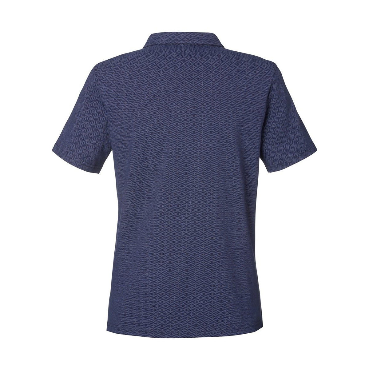Devon & Jones Women's CrownLux Performance® Geo Polo Full Color - Navy/ French Blue - Back