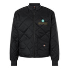 Dickies Men's Diamond Quilted Jacket Full Color - Black - Front