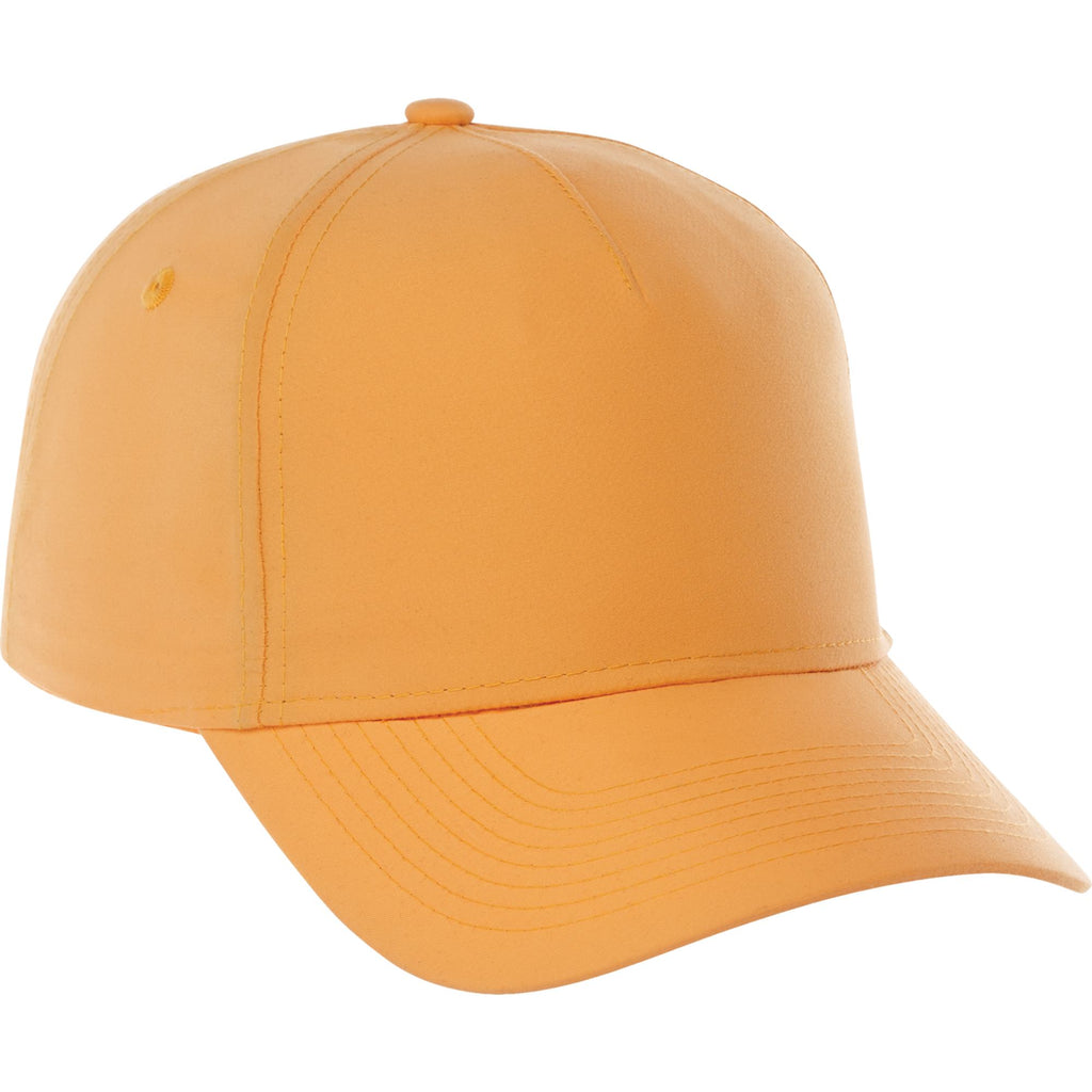 Dominate Microfiber Ball Cap with Seamless Front Transfer - Amber - Back Flat 2