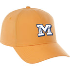 Dominate Microfiber Ball Cap with Seamless Front Transfer - Amber - Front Flat