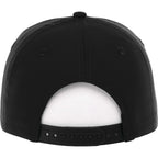 Dominate Microfiber Ball Cap with Seamless Front Transfer - Black - Back Flat