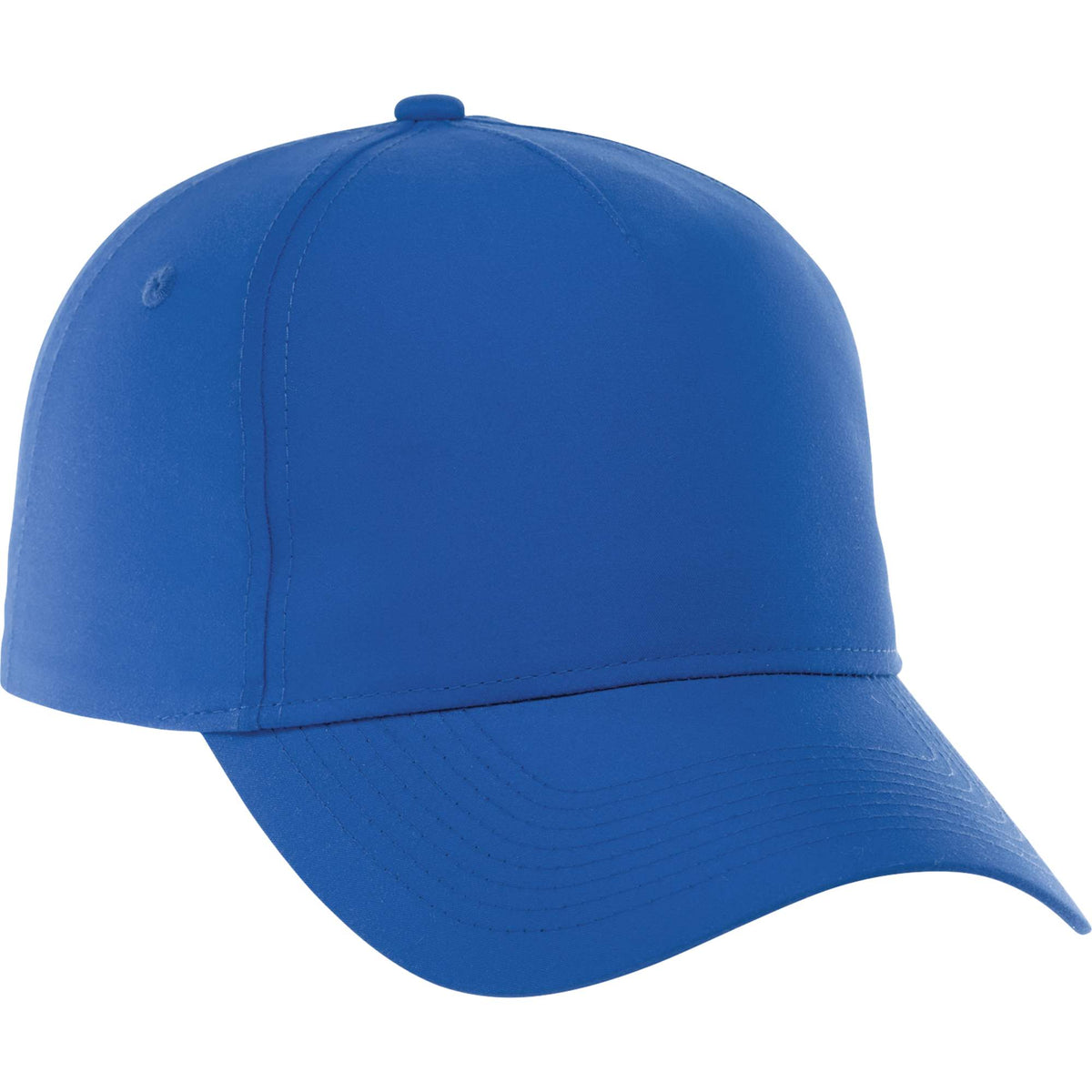 Dominate Microfiber Ball Cap with Seamless Front Transfer - New Royal - Back Flat 2